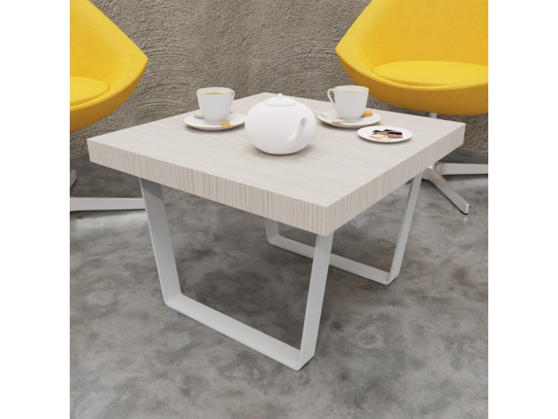 Tavolino da caffè X10 60x60 in legno impiallacciato olmo grigio 